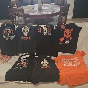 Kids Halloween Themed Shirts - Black and Orange